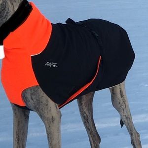 Chilly Dogs Great White North Coat XL 38” Blaze Orange & Black